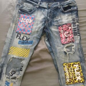 Graphic Denim Jeans